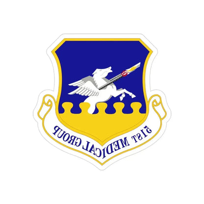 51st Medical Group (U.S. Air Force) REVERSE PRINT Transparent Die-Cut STICKER - The Sticker Space