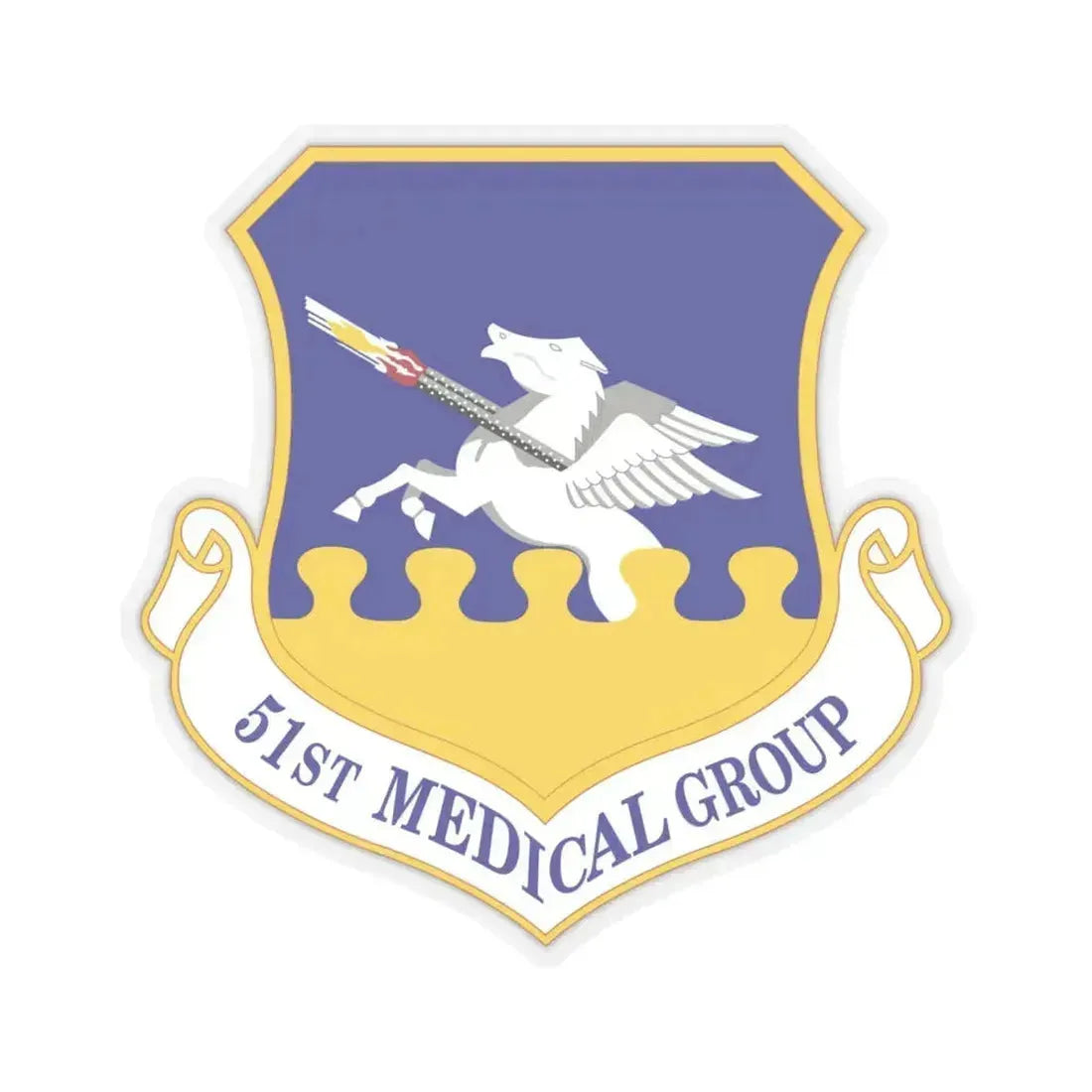 51st Medical Group (U.S. Air Force) STICKER Vinyl Kiss-Cut Decal 6 Inch Transparent - The Sticker Space