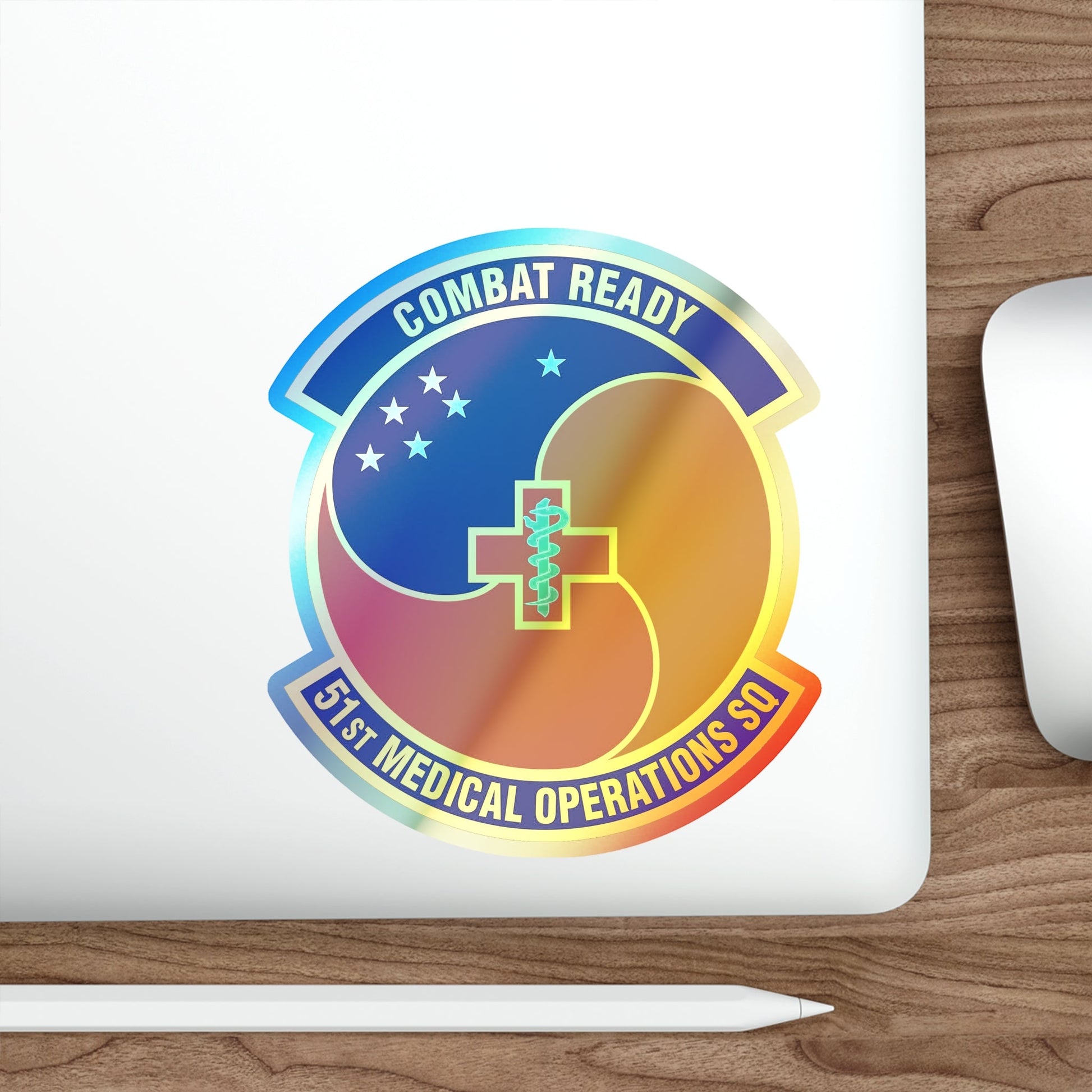 51st Medical Operations Squadron (U.S. Air Force) Holographic STICKER Die-Cut Vinyl Decal-The Sticker Space