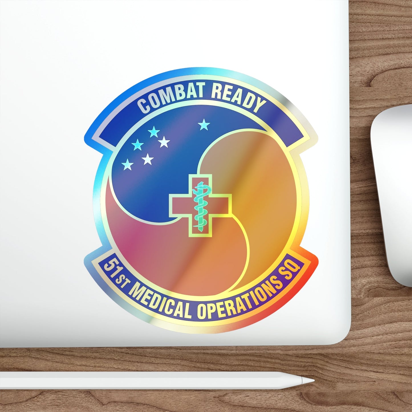 51st Medical Operations Squadron (U.S. Air Force) Holographic STICKER Die-Cut Vinyl Decal-The Sticker Space