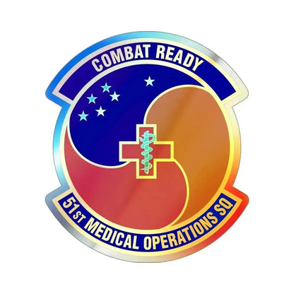 51st Medical Operations Squadron (U.S. Air Force) Holographic STICKER Die-Cut Vinyl Decal 4 Inch Holographic - The Sticker Space