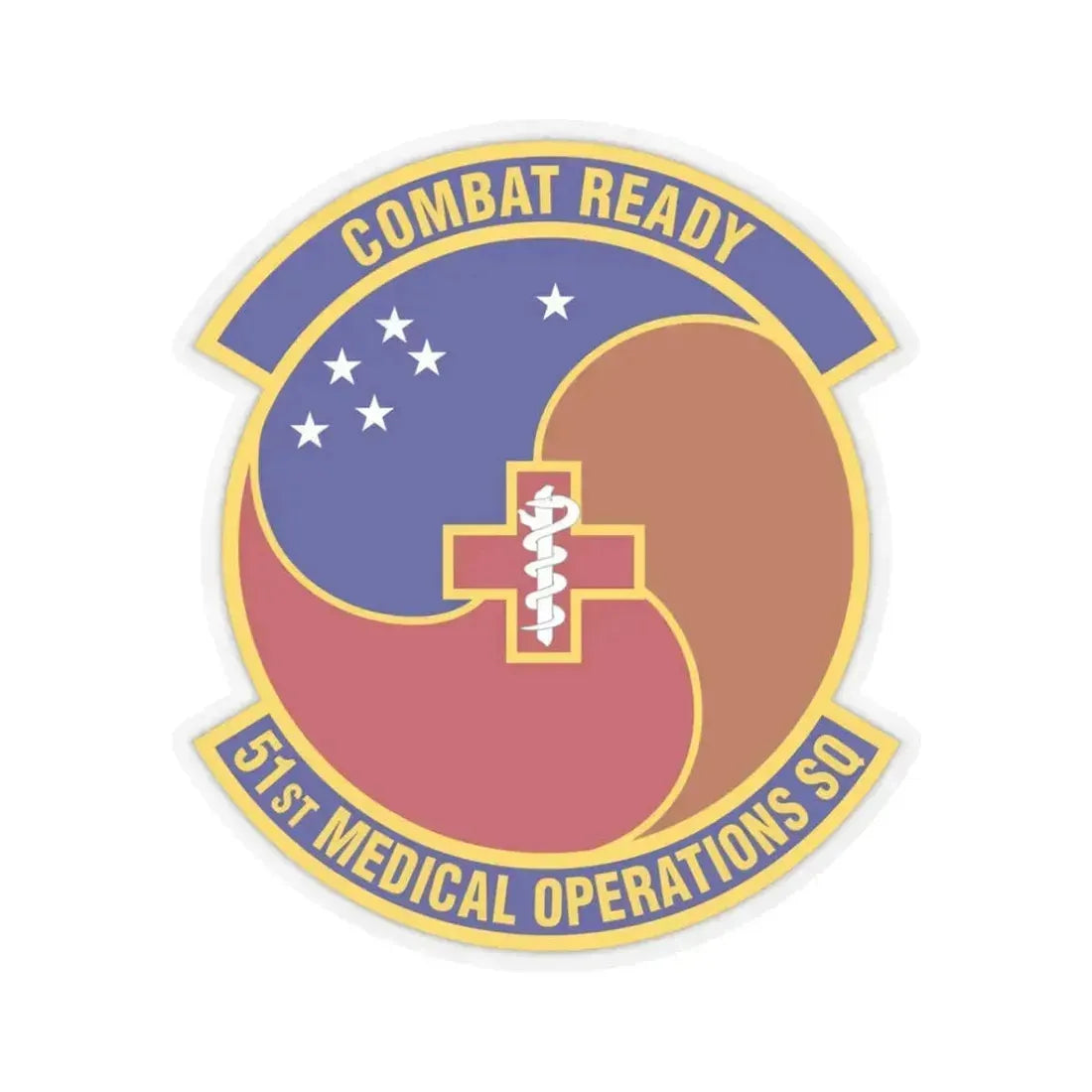 51st Medical Operations Squadron (U.S. Air Force) STICKER Vinyl Kiss-Cut Decal 3 Inch Transparent - The Sticker Space