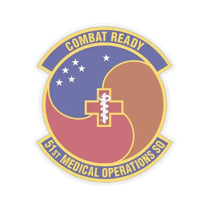 51st Medical Operations Squadron (U.S. Air Force) STICKER Vinyl Kiss-Cut Decal 6 Inch Transparent - The Sticker Space