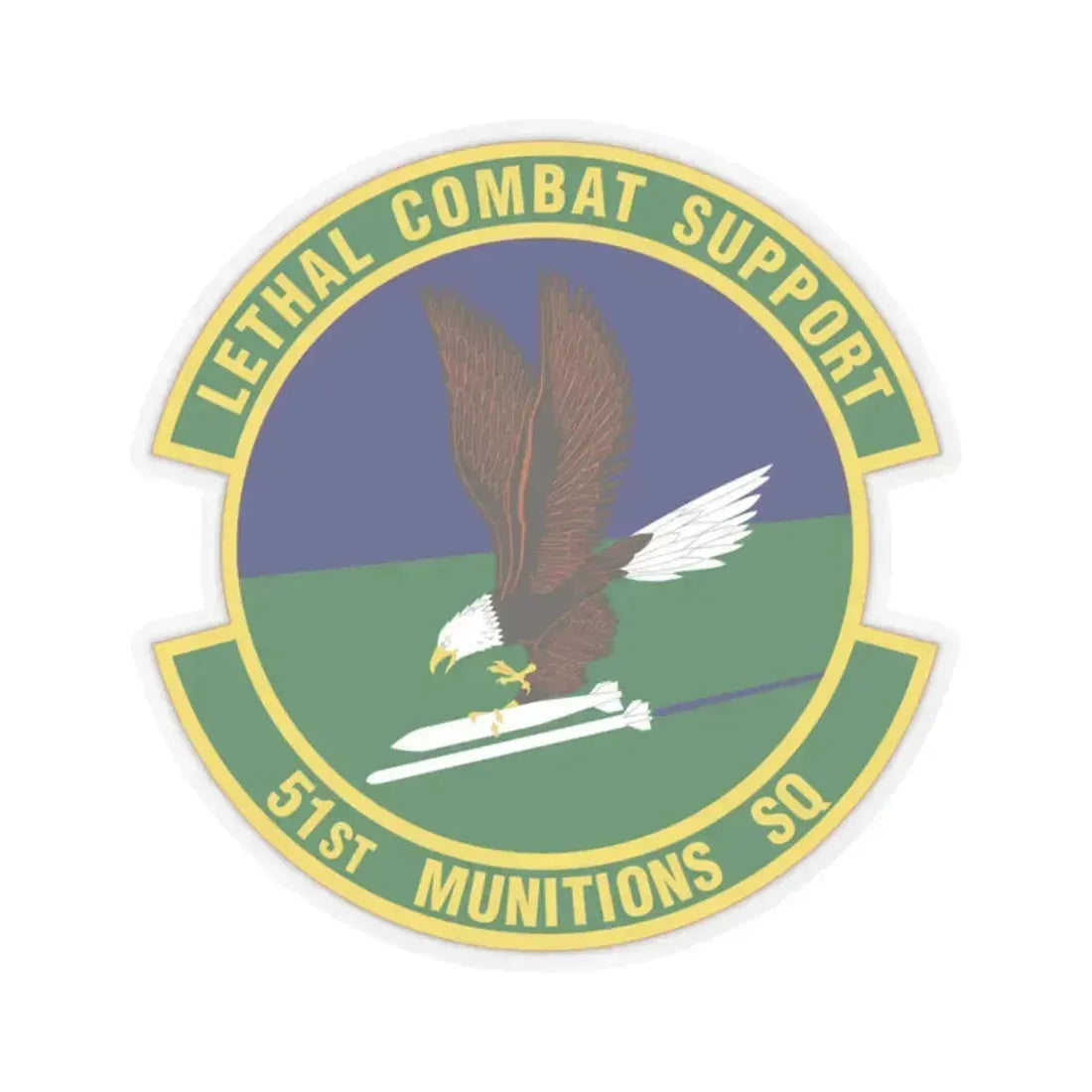 51st Munitions Squadron (U.S. Air Force) STICKER Vinyl Kiss-Cut Decal 2 Inch Transparent - The Sticker Space