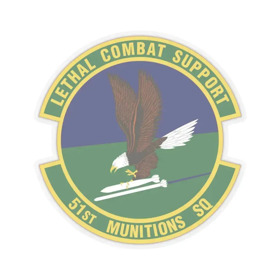 51st Munitions Squadron (U.S. Air Force) STICKER Vinyl Kiss-Cut Decal 6 Inch Transparent - The Sticker Space