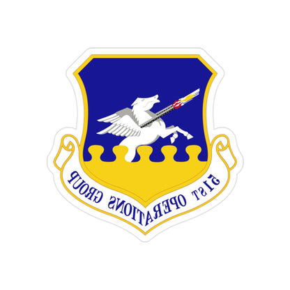 51st Operations Group (U.S. Air Force) REVERSE PRINT Transparent STICKER-2" × 2"-The Sticker Space