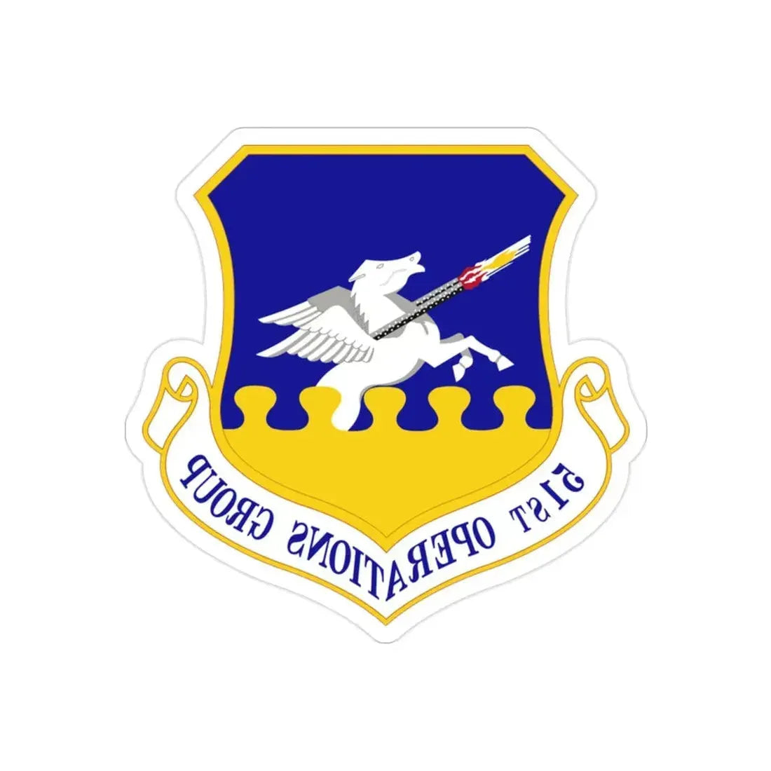 51st Operations Group (U.S. Air Force) REVERSE PRINT Transparent Die-Cut STICKER - The Sticker Space