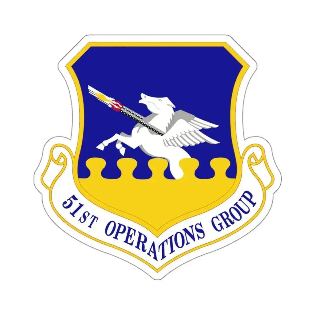 51st Operations Group (U.S. Air Force) STICKER Vinyl Kiss-Cut Decal 3 Inch White - The Sticker Space