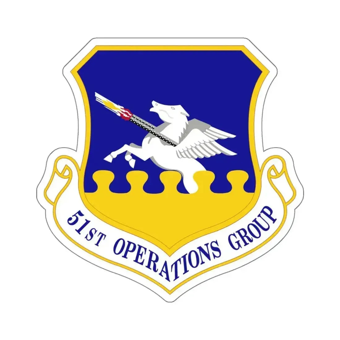 51st Operations Group (U.S. Air Force) STICKER Vinyl Kiss-Cut Decal 6 Inch White - The Sticker Space