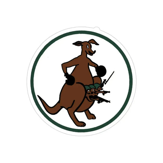 52 Airlift Squadron AMC (U.S. Air Force) REVERSE PRINT Transparent Die-Cut STICKER 6 Inch Die-Cut Transparent - The Sticker Space