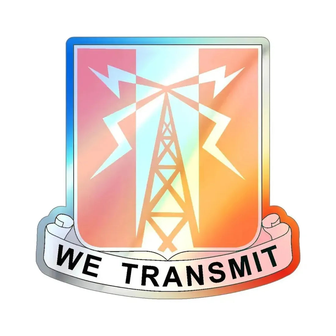 52 Signal Battalion (U.S. Army) Holographic STICKER Die-Cut Vinyl Decal 6 Inch Holographic - The Sticker Space