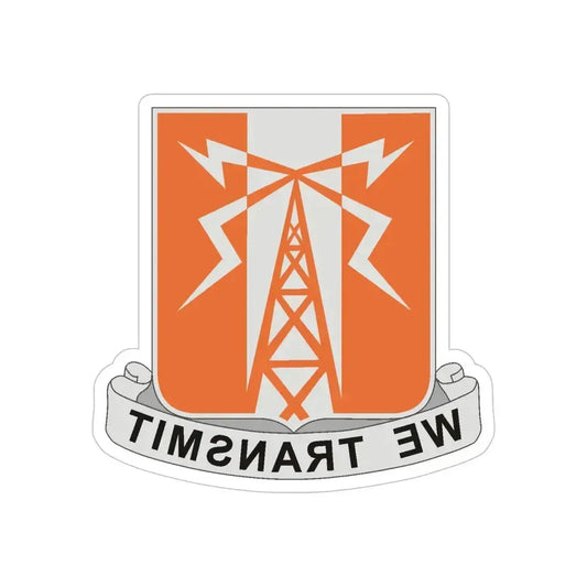 52 Signal Battalion (U.S. Army) REVERSE PRINT Transparent Die-Cut STICKER 6 Inch Die-Cut Transparent - The Sticker Space