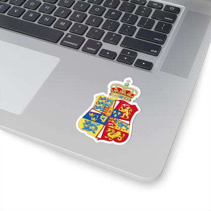 Armoiries de Louise et Caroline Mathilde de Grande Bretagne reine Danemark et Norvège (Denmark) (Coat of Arms) STICKER Vinyl Kiss-Cut Decal