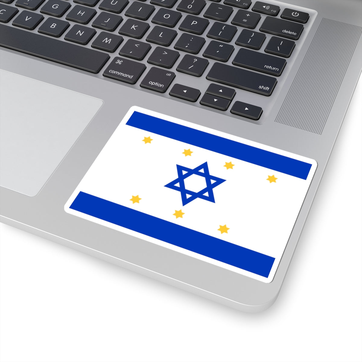 Nissim Sabahs Israel Flag Proposal 1949 (Israel) STICKER Vinyl Kiss-Cut Decal