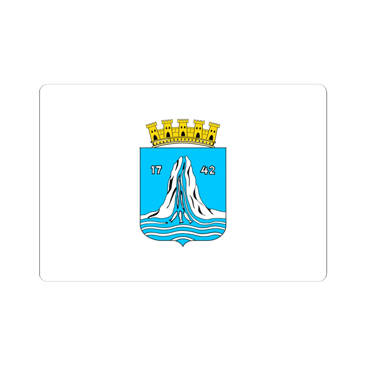 Flag of Kristiansund (Norway) STICKER Vinyl Kiss-Cut Decal