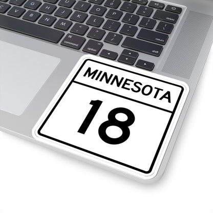 MN-18 1948 (Minnesota) (Road Sign) STICKER Vinyl Kiss-Cut Decal
