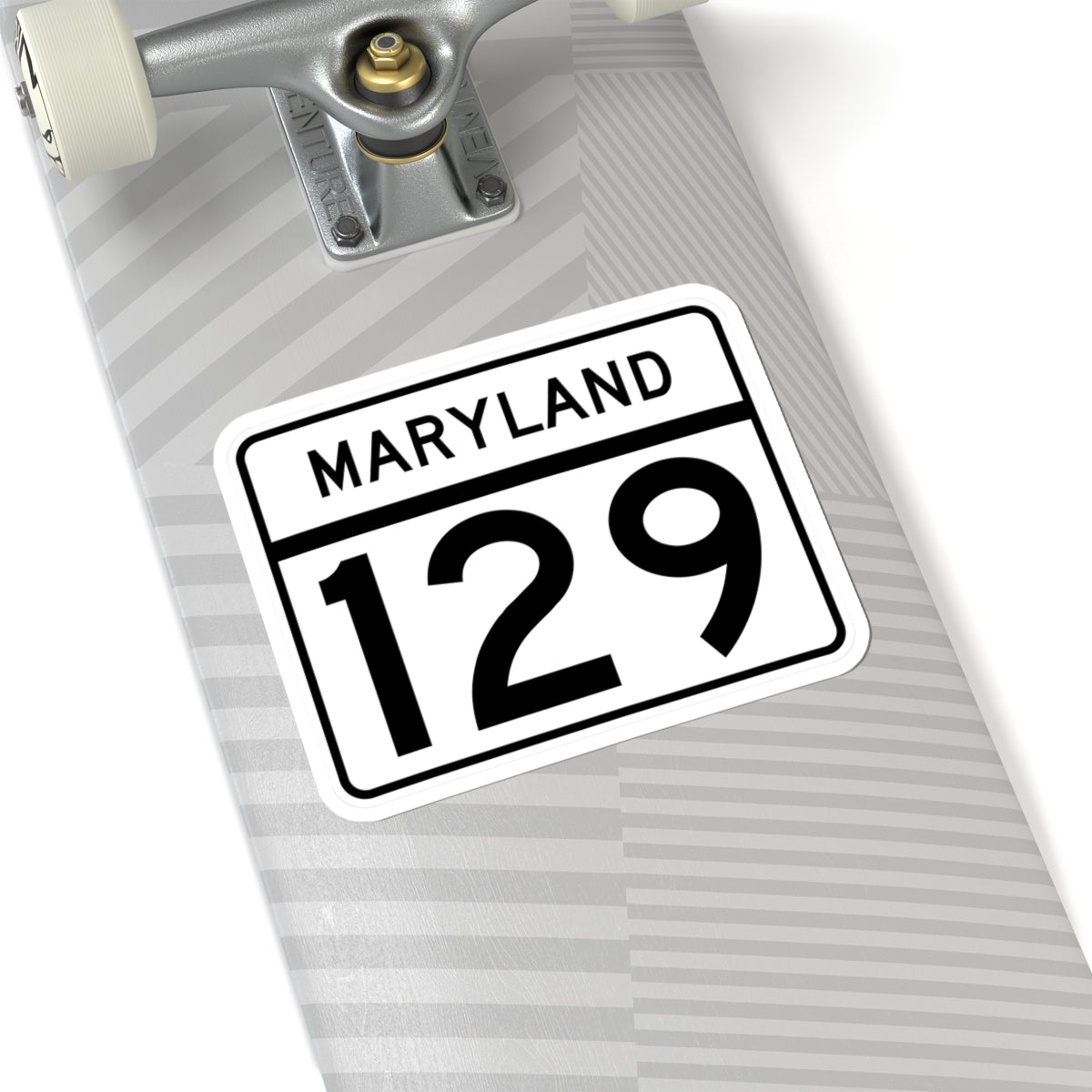 MD Route 129 (Maryland) (Road Sign) STICKER Vinyl Kiss-Cut Decal