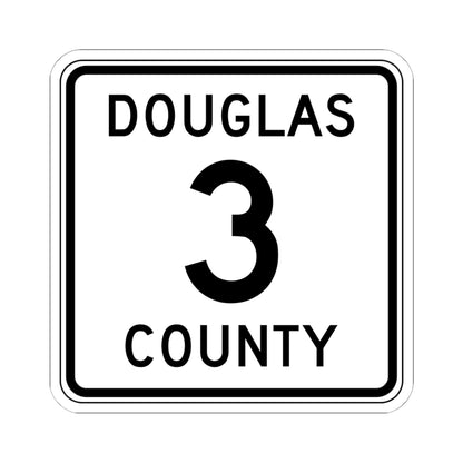 Douglas County Route 3 (Minnesota) (Road Sign) STICKER Vinyl Kiss-Cut Decal