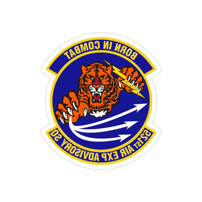 521st Air Expeditionary Advisory Squadron (U.S. Air Force) REVERSE PRINT Transparent STICKER-3" × 3"-The Sticker Space