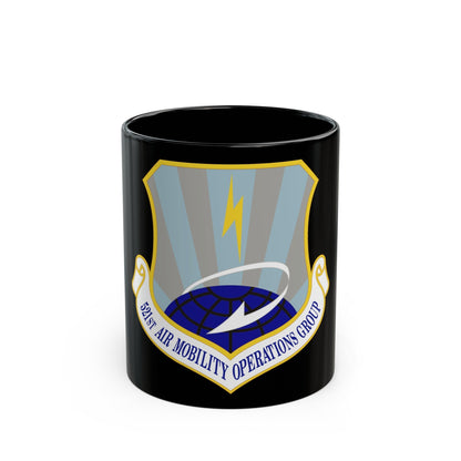 521st Air Mobility Operations Group (U.S. Air Force) Black Coffee Mug-11oz-The Sticker Space