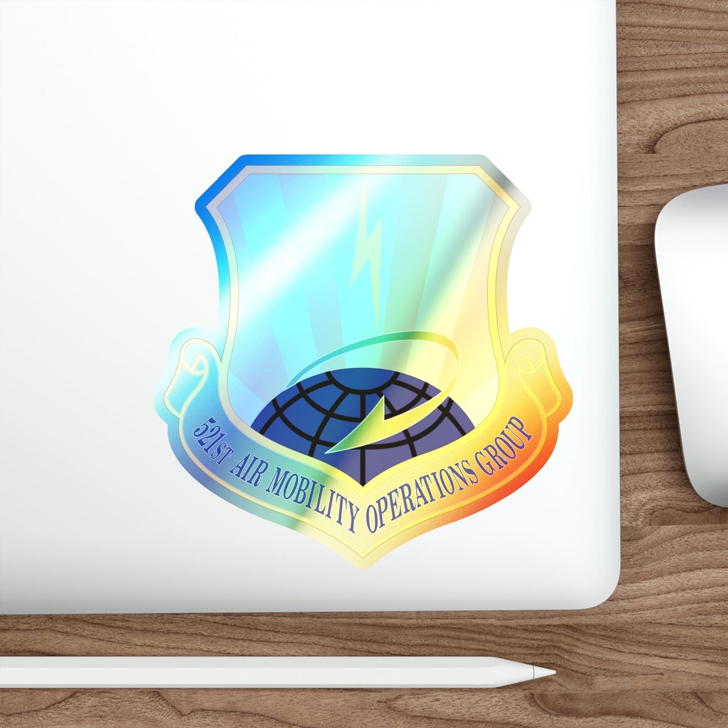 521st Air Mobility Operations Group (U.S. Air Force) Holographic STICKER Die-Cut Vinyl Decal-The Sticker Space