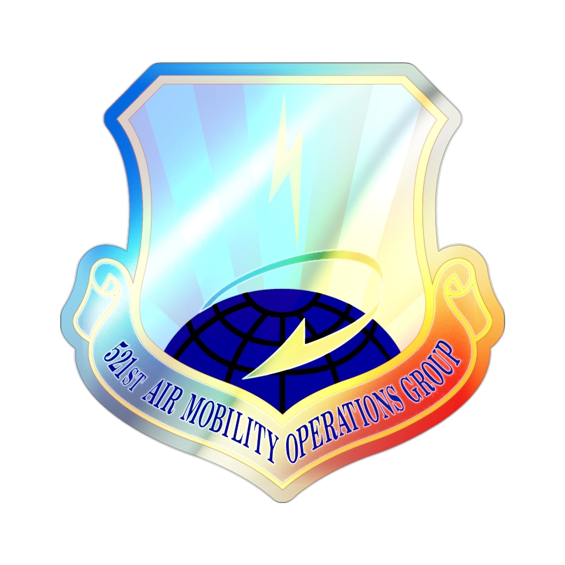 521st Air Mobility Operations Group (U.S. Air Force) Holographic STICKER Die-Cut Vinyl Decal-2 Inch-The Sticker Space