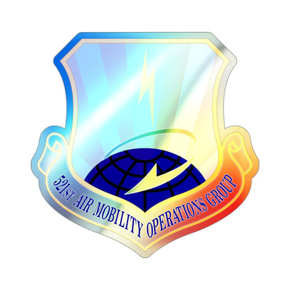 521st Air Mobility Operations Group (U.S. Air Force) Holographic STICKER Die-Cut Vinyl Decal-3 Inch-The Sticker Space