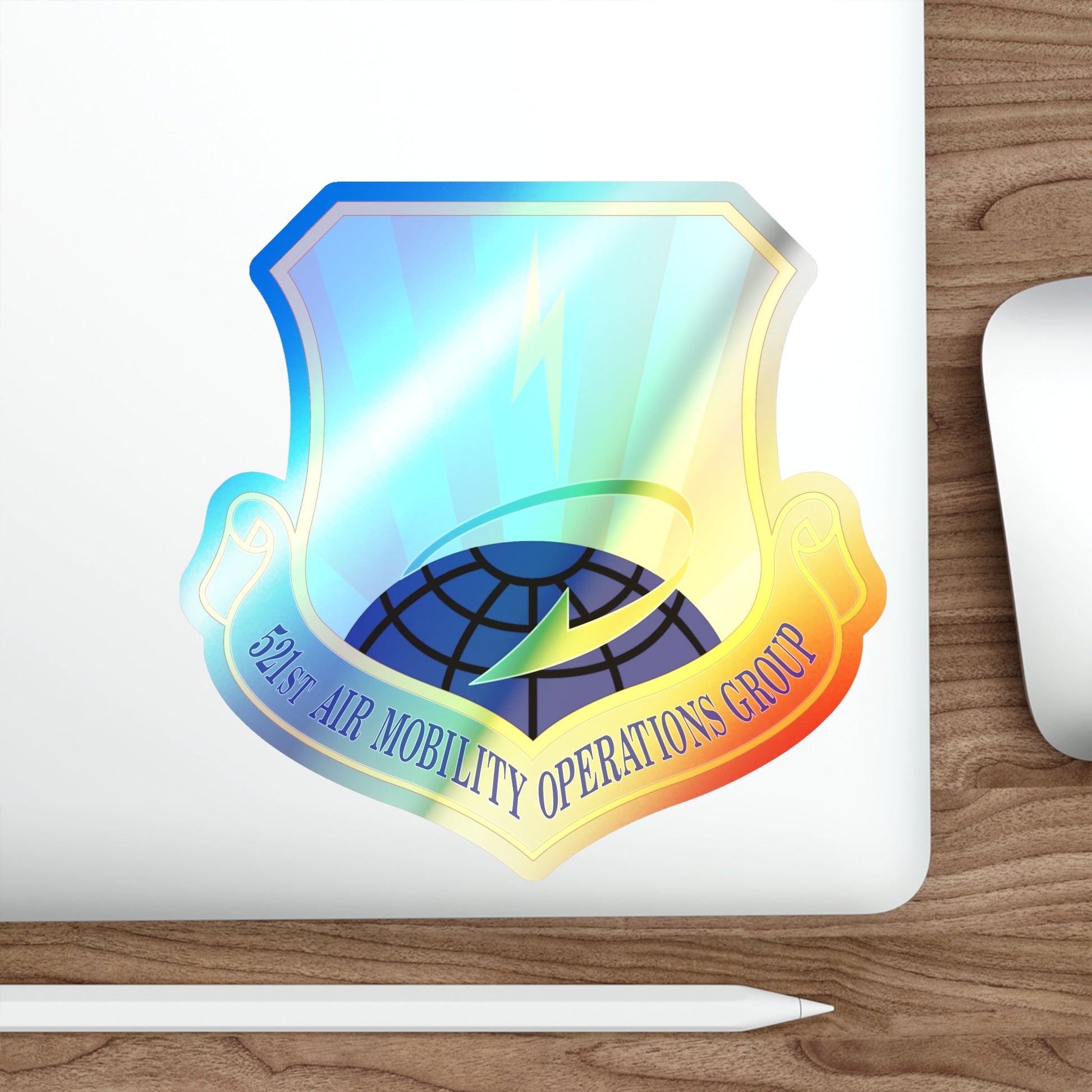 521st Air Mobility Operations Group (U.S. Air Force) Holographic STICKER Die-Cut Vinyl Decal-The Sticker Space