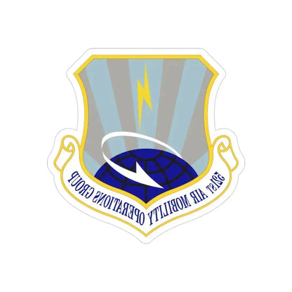 521st Air Mobility Operations Group (U.S. Air Force) REVERSE PRINT Transparent Die-Cut STICKER 3 Inch Die-Cut Transparent - The Sticker Space