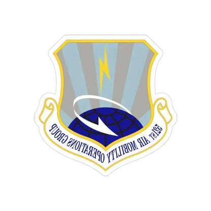 521st Air Mobility Operations Group (U.S. Air Force) REVERSE PRINT Transparent Die-Cut STICKER - The Sticker Space