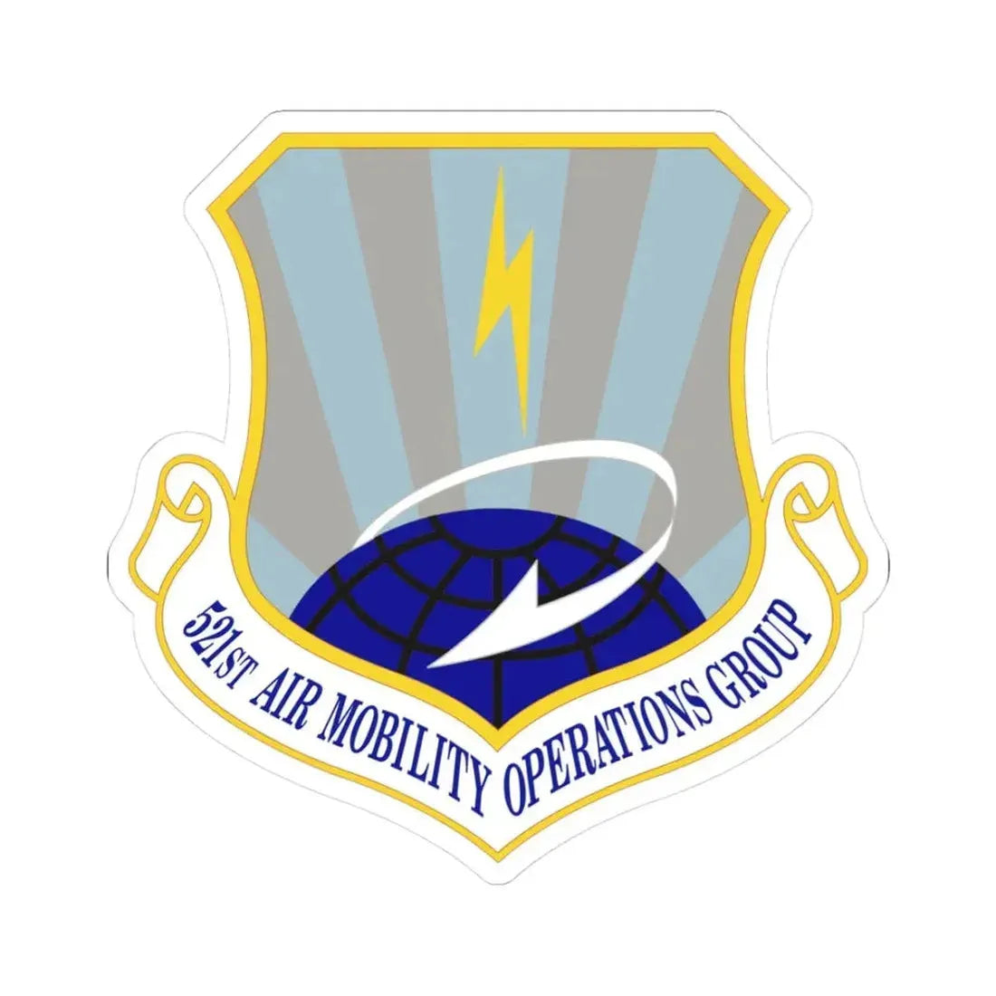 521st Air Mobility Operations Group (U.S. Air Force) STICKER Vinyl Kiss-Cut Decal 3 Inch White - The Sticker Space