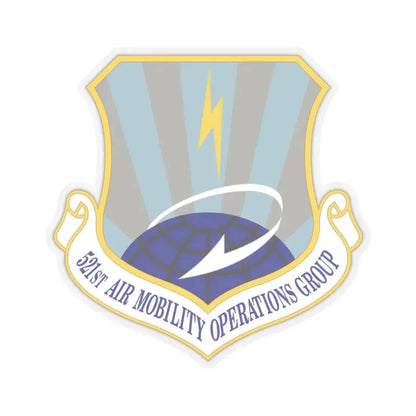 521st Air Mobility Operations Group (U.S. Air Force) STICKER Vinyl Kiss-Cut Decal 4 Inch Transparent - The Sticker Space