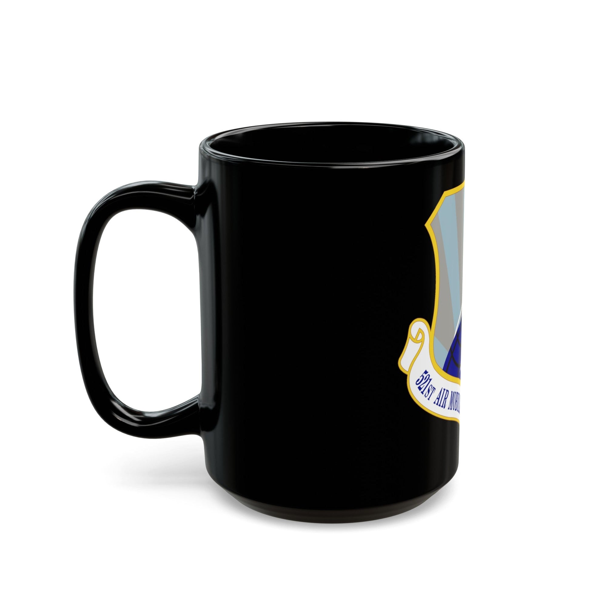 521st Air Mobility Operations Wing (U.S. Air Force) Black Coffee Mug-The Sticker Space