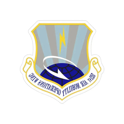 521st Air Mobility Operations Wing (U.S. Air Force) REVERSE PRINT Transparent Die-Cut STICKER 3 Inch Die-Cut Transparent - The Sticker Space