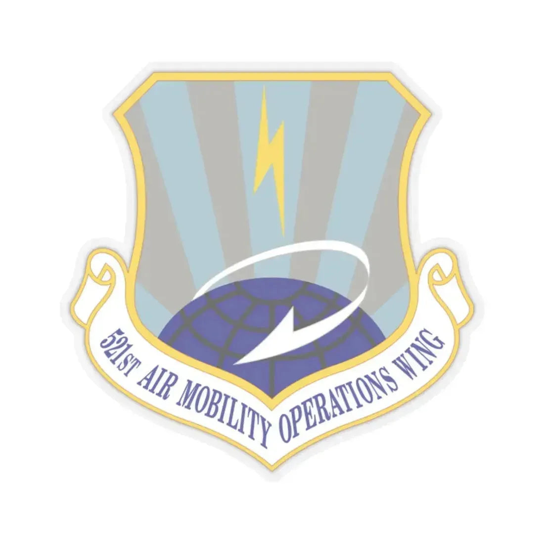 521st Air Mobility Operations Wing (U.S. Air Force) STICKER Vinyl Kiss-Cut Decal 2 Inch Transparent - The Sticker Space