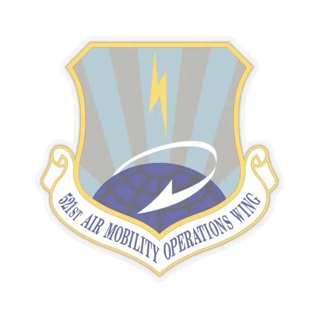 521st Air Mobility Operations Wing (U.S. Air Force) STICKER Vinyl Kiss-Cut Decal 3 Inch Transparent - The Sticker Space