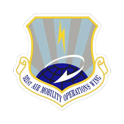 521st Air Mobility Operations Wing (U.S. Air Force) STICKER Vinyl Kiss-Cut Decal 4 Inch White - The Sticker Space