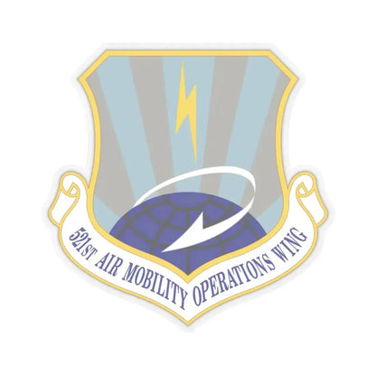 521st Air Mobility Operations Wing (U.S. Air Force) STICKER Vinyl Kiss-Cut Decal 6 Inch Transparent - The Sticker Space