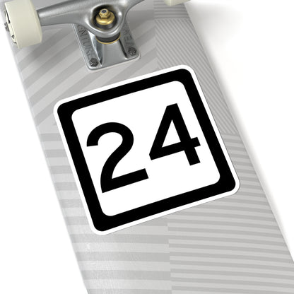 WV-24 (Virginia) (Road Sign) STICKER Vinyl Kiss-Cut Decal