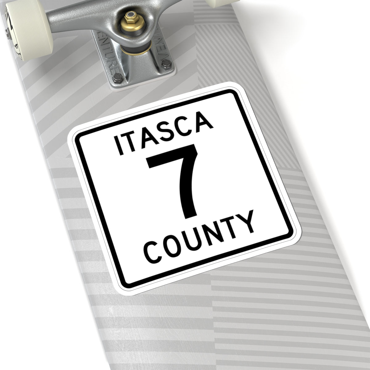 Itasca County Route 7 (Minnesota) (Road Sign) STICKER Vinyl Kiss-Cut Decal