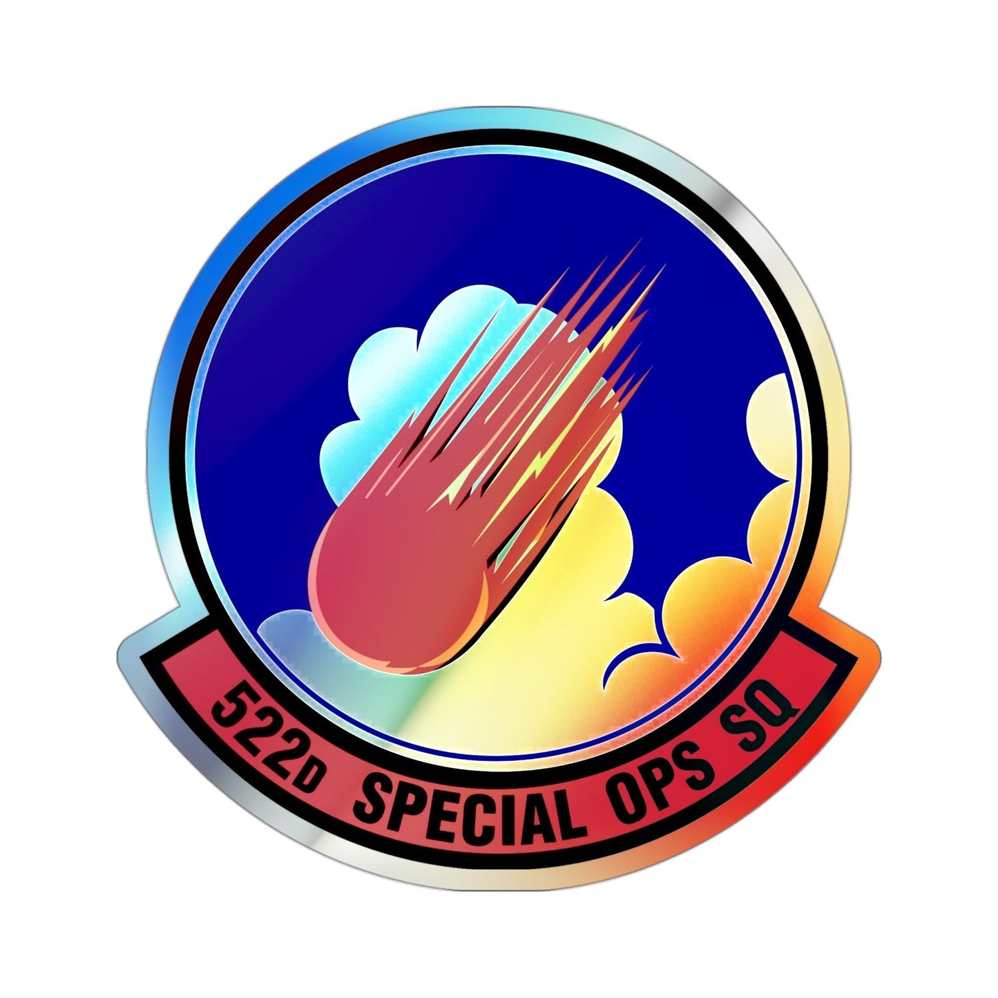 522d Special Operations Squadron (U.S. Air Force) Holographic STICKER Die-Cut Vinyl Decal-3 Inch-The Sticker Space