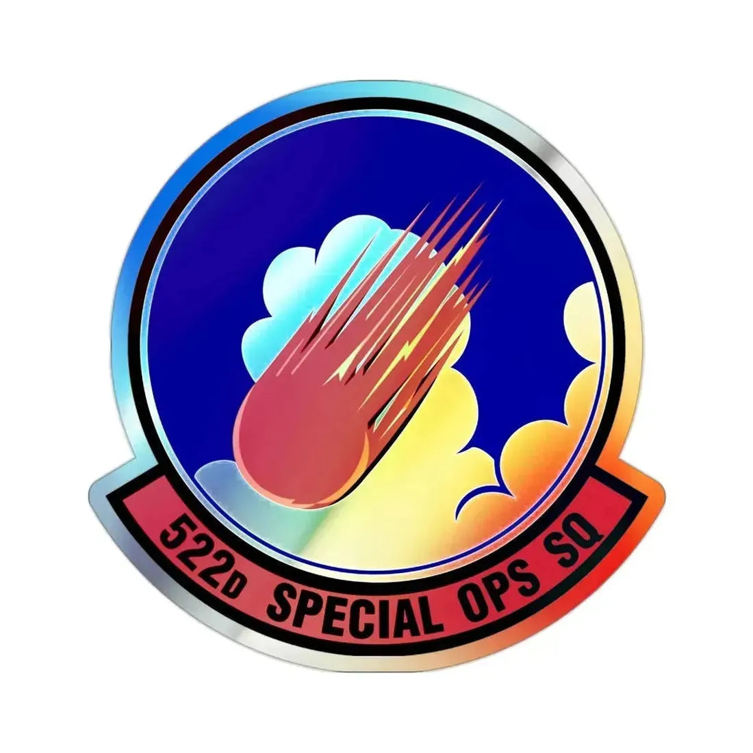 522d Special Operations Squadron (U.S. Air Force) Holographic STICKER Die-Cut Vinyl Decal 2 Inch Holographic - The Sticker Space