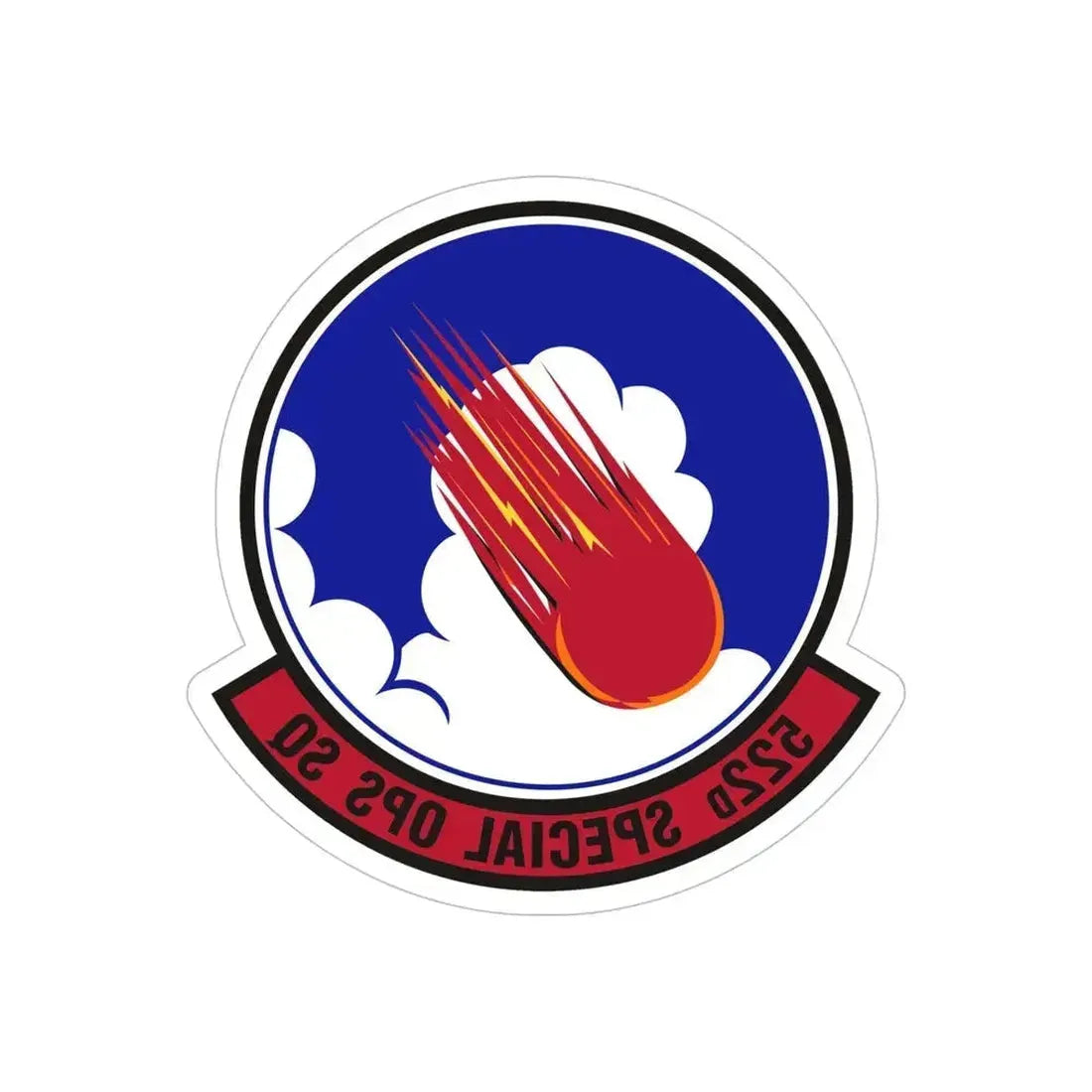 522d Special Operations Squadron (U.S. Air Force) REVERSE PRINT Transparent Die-Cut STICKER - The Sticker Space