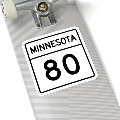 MN-80 1948 (Minnesota) (Road Sign) STICKER Vinyl Kiss-Cut Decal