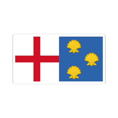 Flag of the Church of St James the Great Birlingham (England) STICKER Vinyl Kiss-Cut Decal