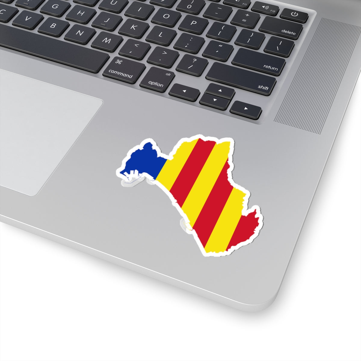 Flag map of Salerno (Italy) STICKER Vinyl Kiss-Cut Decal