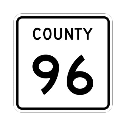 County 96 square (Minnesota) (Road Sign) STICKER Vinyl Kiss-Cut Decal