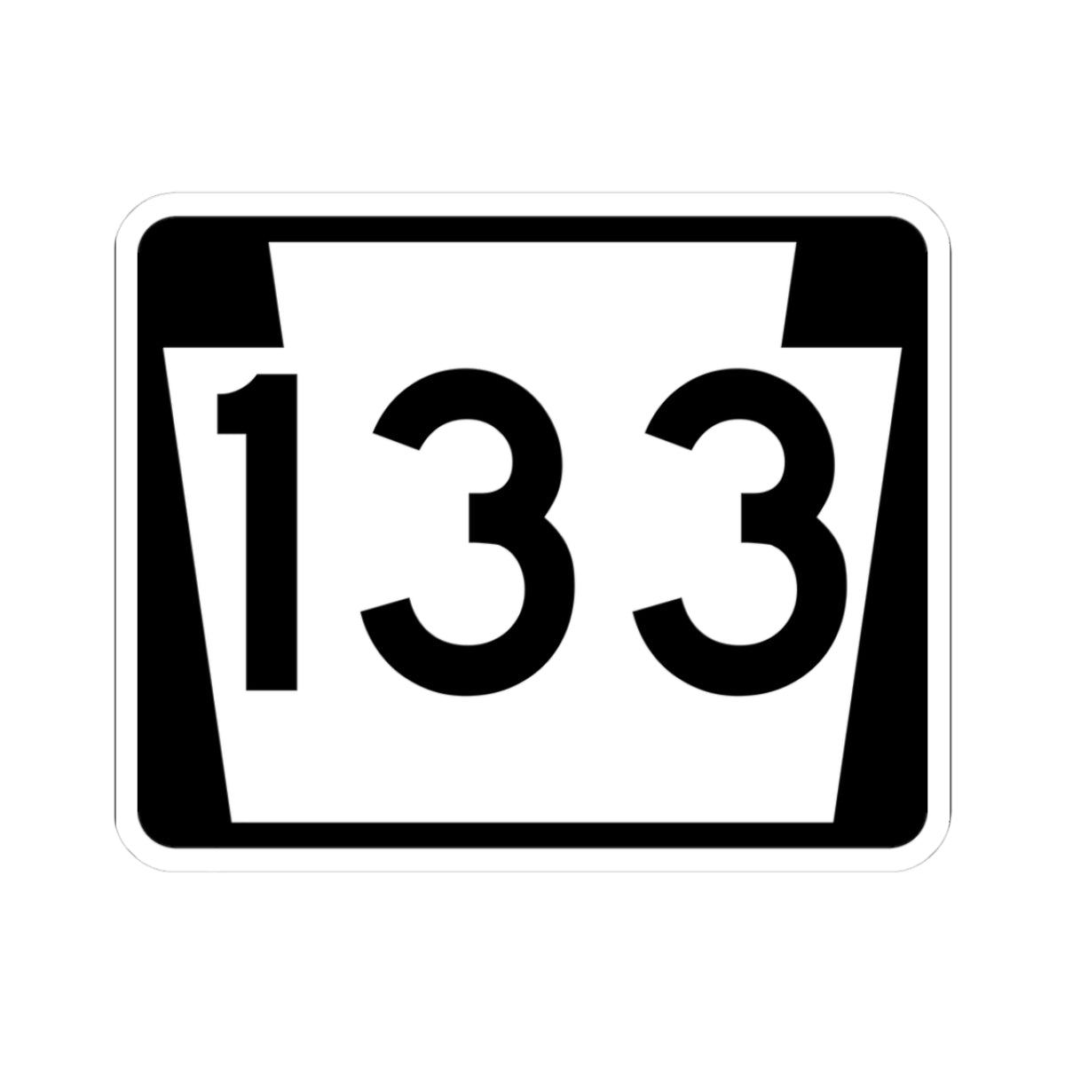 PA-133 (Pennsylvania) (Road Sign) STICKER Vinyl Kiss-Cut Decal