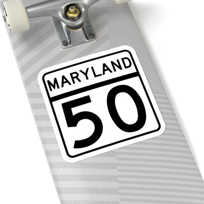 MD Route 50 (Maryland) (Road Sign) STICKER Vinyl Kiss-Cut Decal