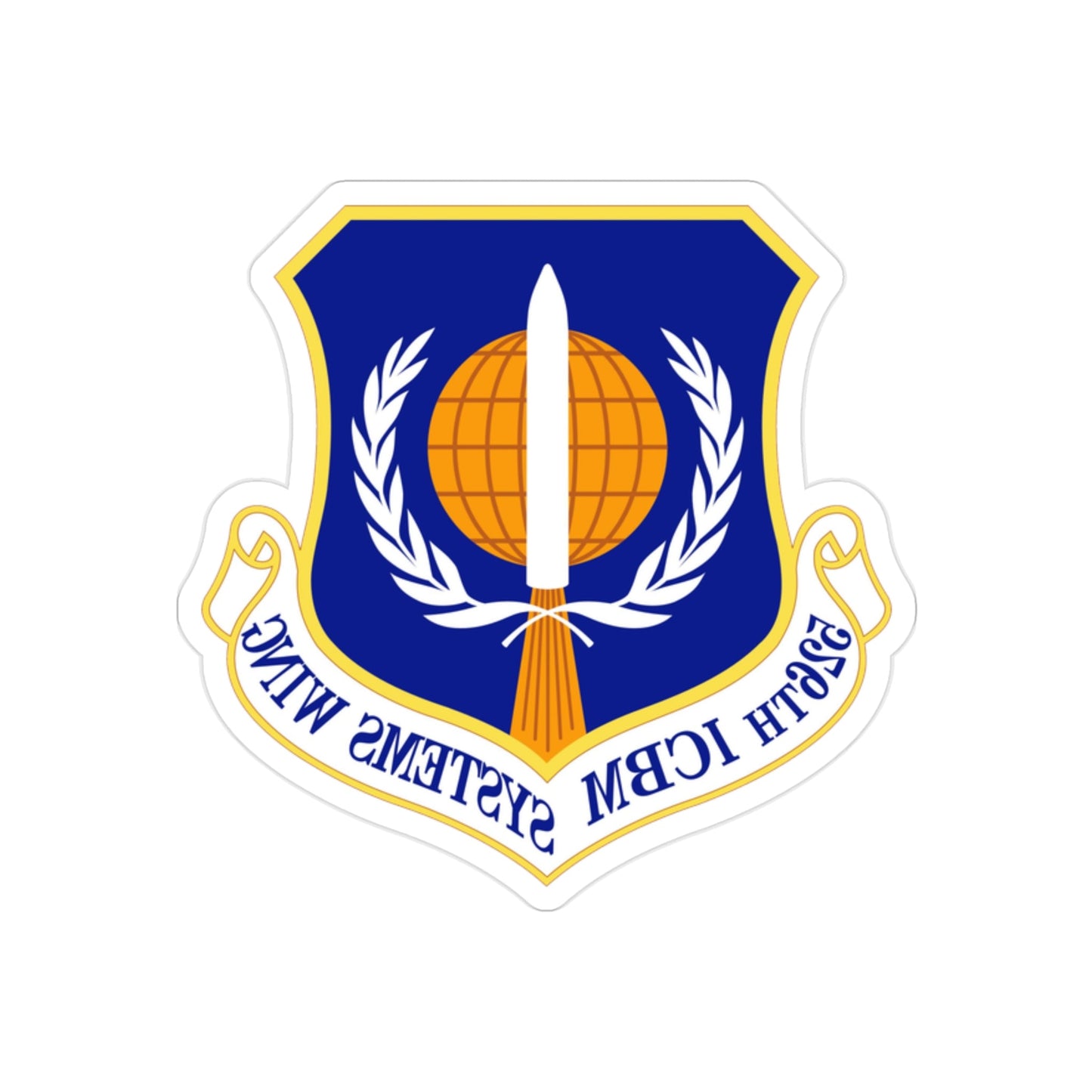 526th ICBM Systems Wing (U.S. Air Force) REVERSE PRINT Transparent STICKER-2" × 2"-The Sticker Space